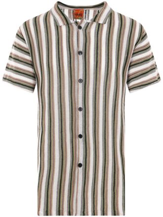 Vitelli striped short-sleeve shirt - White
