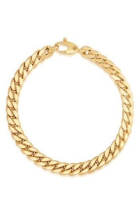 Queen Jewels Cuban Link Chain Bracelet in Gold at Nordstrom Rack, Size 7