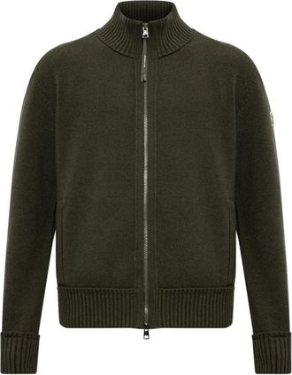 Moncler Wol Cardigan - Heren - Vesten - Groen - L - Wol - Truien & Vesten