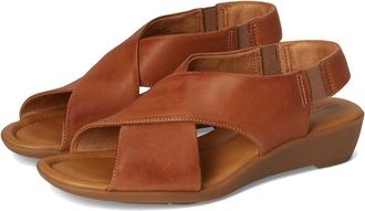 COMFORTIVA Emilee Womens Sandals Luggage : 8.5 M (B), Leather