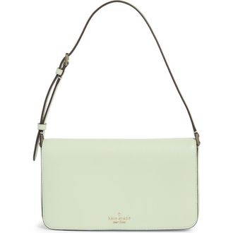 Kate Spade New York staci saffiano leather shoulder bag in Light Olive at Nordstrom Rack