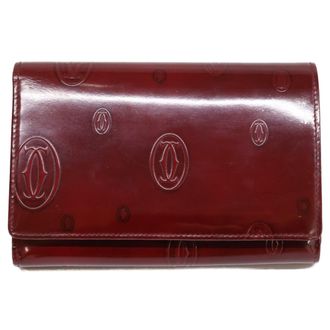 Cartier Bordeaux Patent Leather Wallet (Bi-Fold) (Pre-Owned)