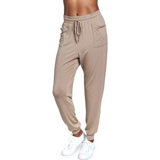 Everly Grey Carmen During & After Maternity/Nursing Jogger Pant in Latte at Nordstrom, Size X-Small