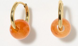 Simons Womens Natural stone Hoop Earrings
