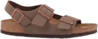 Birkenstock Platte Sandalen - Dames - Sandalen - Bruin - 41 EU - Leer - Schoenen