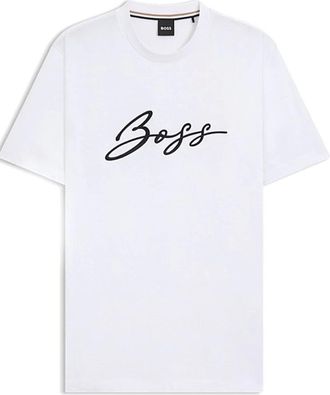 HUGO BOSS Hombre, Camisetas, Blanco, Talla: L