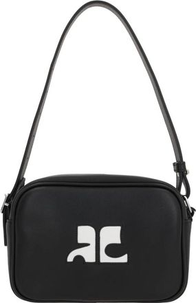 Courr&egrave;ges Leren Cameratas - Dames - Schoudertassen - Zwart - ONE Size - Leer - Tassen