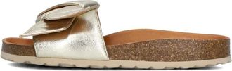Verbenas Schoenen, Dames, Geel, 43 EU, Katoen, Gouden Zomer Slippers Rani