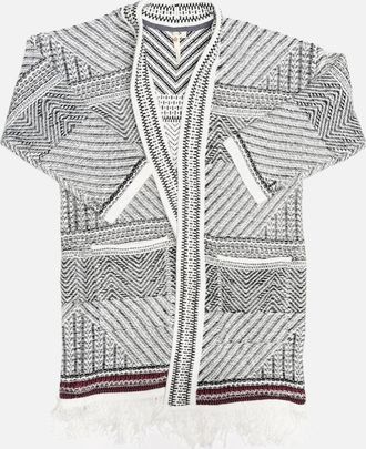 White Stuff Womens White Stuff Tribe Pattern Womens Cardi AW17 - Black/Multi - Size: 10/8