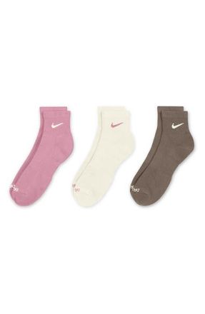 Nike 3-Pack Dri-FIT Everyday Plus Cushioned Ankle Socks in Multi Color at Nordstrom, Size Large