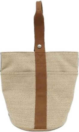 Hermès Pre-owned Bucket Bags, female, Beige, Size: ONE SIZE Pre-owned Canvas Bucket Bag