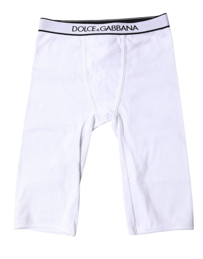 Logo-Embroidered Cotton Leggings - White