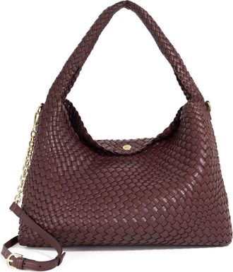 Dune London Womens Accessories Deliberate L - Woven Shoulder Bag - Burgundy - One Size
