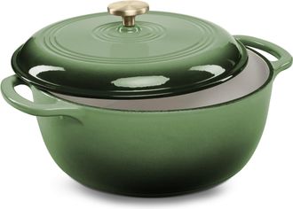 Best Choice Products 7.5 Quart Enamel Cast-Iron Dutch Oven, Heavy-Duty Cookware w/ Dual Handles, Lid