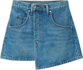 Alexander Wang Dames, Rokken, Blauw, Maat: W26 Denim
