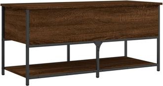 vidaXL Vidaxl - Storage Bench Brown Oak 100x42.5x47 cm Engineered Wood