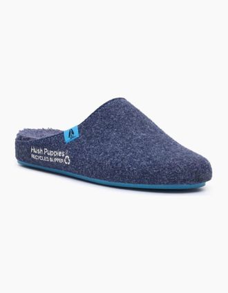 Hush Puppies Mens Hush Puppies The Good Polyester Mens Navy Blue Slippers - Size: 11