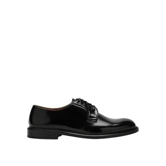 Doucal's Zwarte leren veterschoenen - Heren - Nette schoenen - Zwart - 39 EU - Leer - Schoenen