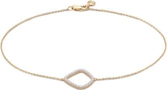 Monica Vinader 14kt yellow gold Riva Kite diamond bracelet - women - 14kt Yellow Gold - M