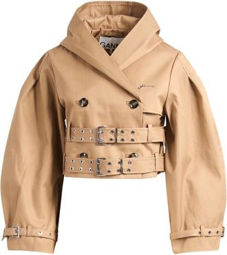 Ganni Mujer, Chaquetas, Marr&oacute;n, Talla: S