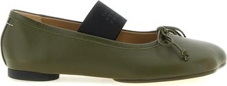 Maison Margiela Anatomische Numeric Ballerinas - Dames - Ballerinas - Groen - 39 EU - Leer - Schoenen