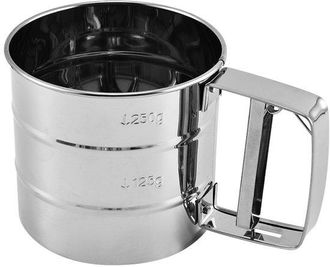 OEM Setaccio Per Farina, Setaccio Per Zucchero, Setaccio Manuale, Setaccio Per Zucchero A Velo, Acciaio Inox, Argento, 15,5 X 10,5 X 9,5 Cm. Per Farina, Z