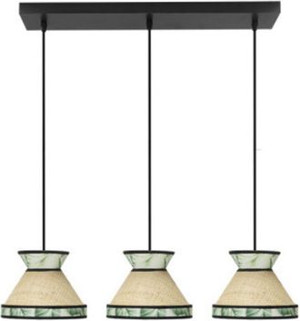 Fabrilamp Fabrilamp - L&aacute;mpara De Techo Alargada Constantinopla 3xe27 Beis/verde