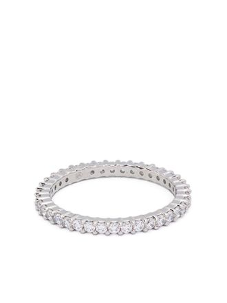 Swarovski Matrix Vittore ring - women - Rhodium Plated Brass/Swarovski Zirconia - 55 - Silver