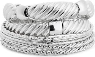 Nordstrom Rack 7-Piece Mixed Bangle Bracelet Set in Silver at Nordstrom Rack