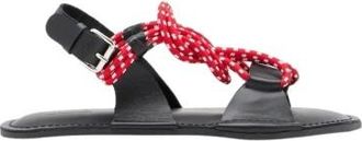 Plan C Knotted Cord Leather Sandalen - Dames - Sandalen - Rood - 36 EU - Leer - Schoenen