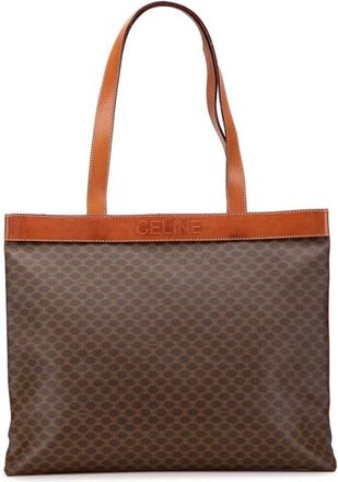 Celine Pre-owned Tote Bags, female, Brown, Size: ONE SIZE Pre-owned Leather Trim Tote Bag