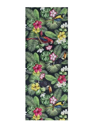 Atticgo Alfombra de cocina lavable tropical verde/multicolor 52x200 cm