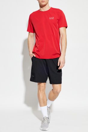 Emporio Armani Training Set: T-shirt And Shorts, Mens, Red