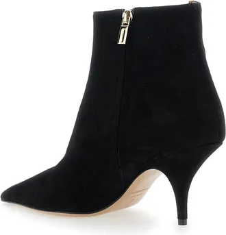 Ferragamo Womens Black Ankle Boots With Cut-Out Detail Goat