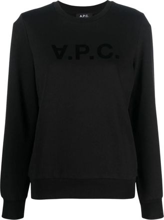 A.P.C. Sweatshirt - Dames - Sweatshirts - Zwart - S - Katoen - Hoodies & sweatvesten