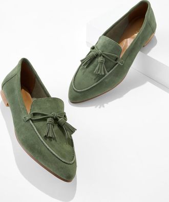 Talbots Kacey Suede Loafers - Deep Forest - 10 1/2 M Talbots