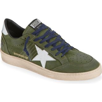 Golden Goose Ball Star Sneaker in Green/silver at Nordstrom, Size 12Us