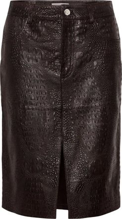 Gestuz Gztori Midi Skirt - Skirts - Mujer - Marr&oacute;n - L