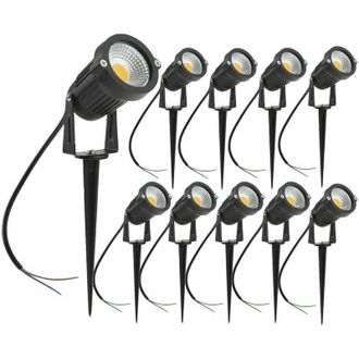 OEM Juego De 10 Focos Led Cob De 5 W Y 220 V, Regulables, Con Pincho Para Jard&iacute;n, Terraza, Exterior