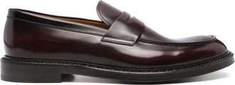 Doucal's Horse Penny loafers - men - Calf Leather/Calf Suede/Calf Leather/Rubber/Calf Leather - 43.5 - Red