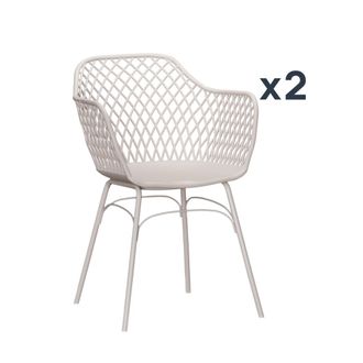 Klast Packs 2 sillas polipropileno beige 59 x 72 cm