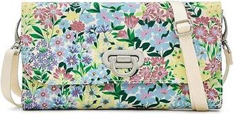 Baggallini Coastal Flip Lock Rfid Phone Wallet Crossbody Cross Body Womens Handbags Meadow Print, Nylon