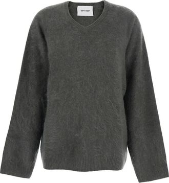 Soft Goat Trui met V-hals en lange mouwen - Grijs