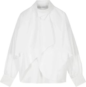 Margaux Lonnberg Vogel Chemise met Gerimpelde Kraag - Dames - Overhemden - Wit - XS - Katoen - Overhemden