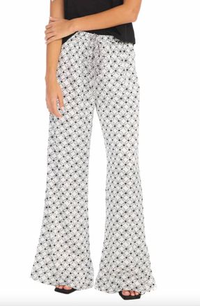 Allison New York Selena Pull On Flowy Pant In Black Tiles