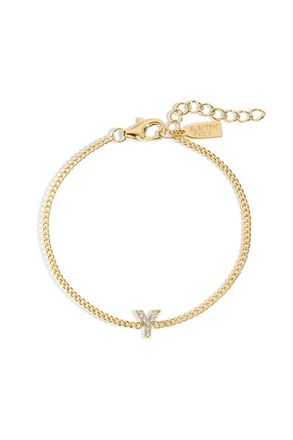 Electric Picks Initial Bracelet in Gold - Y at Nordstrom, Size 6.5