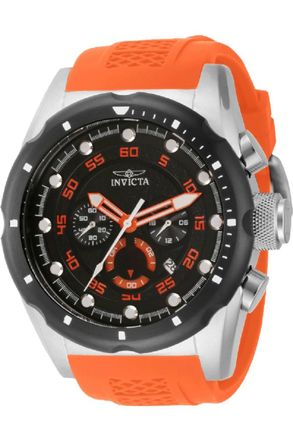 Invicta Speedway 69830 Herenhorloge - Quartz Uurwerk - Staal met Zwarte Wijzerplaat - 50 mm