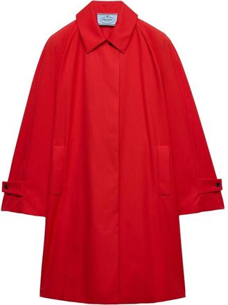 Prada Single-breasted Gabardine Coat