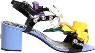 Dolce & Gabbana Multicolor Floral Crystal KEIRA Sandals Womens Shoes