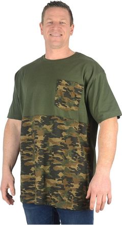 KAM Big Mens Khaki Tigras Camo T Shirt Cotton Large Man Oversized Tall for Sizes 2XL 3XL 4XL 5XL 6XL 7XL 8XL, Size : 4XL
